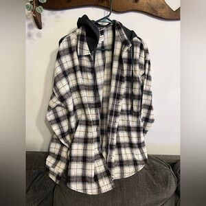 Plaid Hooded Men's Jacket
